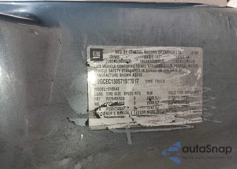 2007 Chevrolet Silverado 1500 Ltz z USA, uszkodzony, nr VIN 2GCEC130571587017